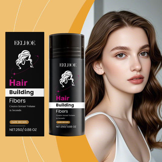 EELHOE Hair Building Fibers for Instant Volume | Sweat & Water Resistant, Keratin Formula | Covers Thinning Hair | Dark Brown -V