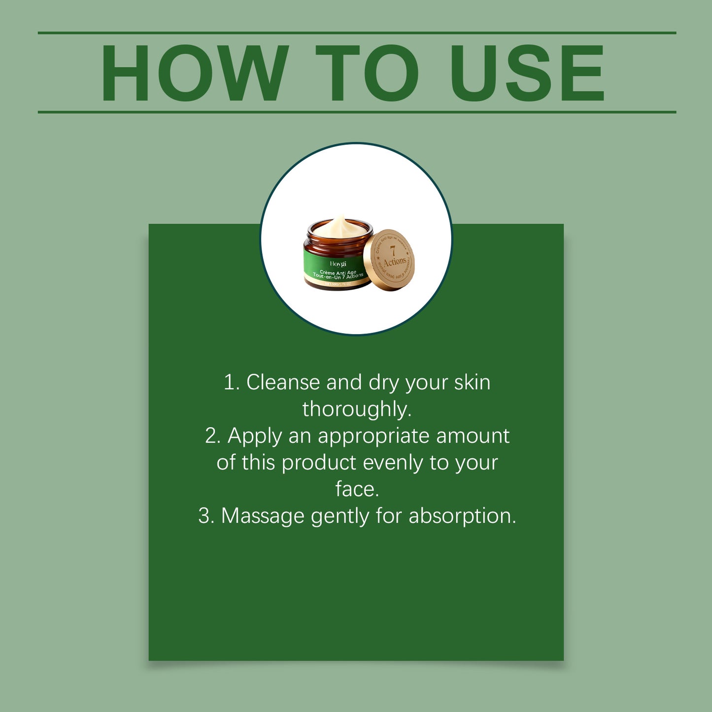 Hoygi Anti-Aging All-in-One 7 Actions Cream | Hydrolyzed Collagen, Glycerin | Multi-Effect Repair & Skin Firming-V