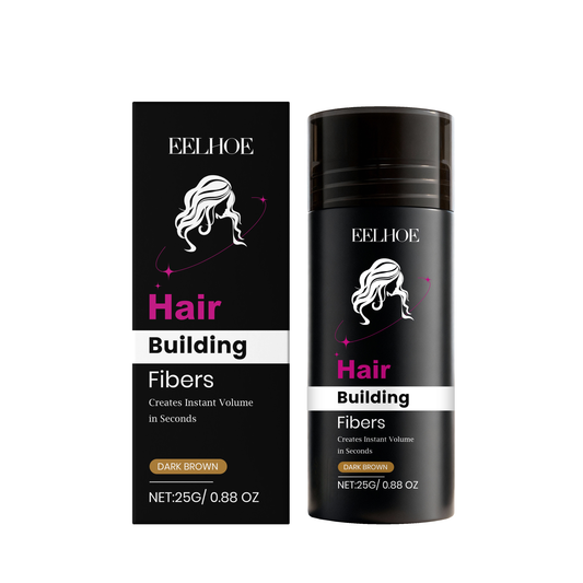 EELHOE Hair Building Fibers for Instant Volume | Sweat & Water Resistant, Keratin Formula | Covers Thinning Hair | Dark Brown -V