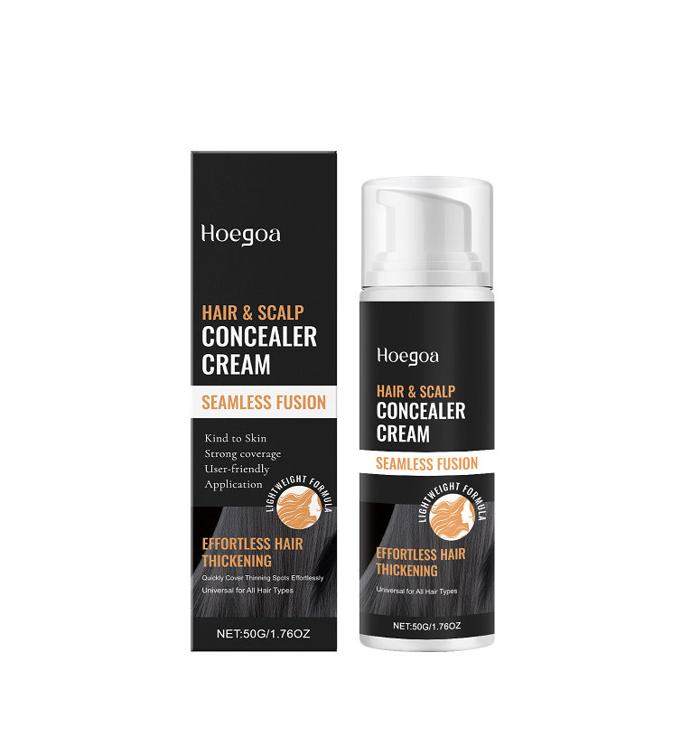 Hoegoa Hair & Scalp Concealer Cream | Effortless Hair Thickening, Instant Thinning Hairline Coverage | Waterproof, Sweat-Resistant, Long-Lasting Color with Shea Butter-V