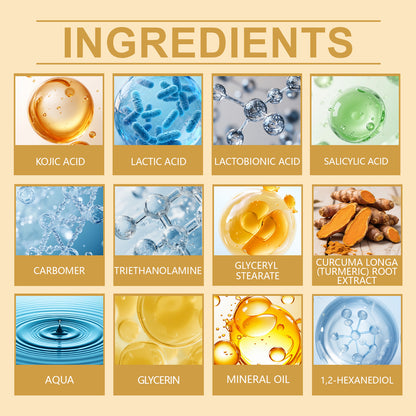 HANCHOBIT Exfoliating Kojic Acid Turmeric Spray | With Multiple Acids (Kojic, Salicylic, Lactic) & Turmeric Extract | Oil Control, Pore Cleansing, Skin Refining, Blackhead Reduction -V