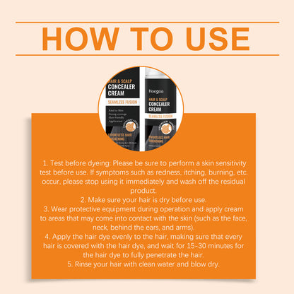 Hoegoa Hair & Scalp Concealer Cream | Effortless Hair Thickening, Instant Thinning Hairline Coverage | Waterproof, Sweat-Resistant, Long-Lasting Color with Shea Butter-V